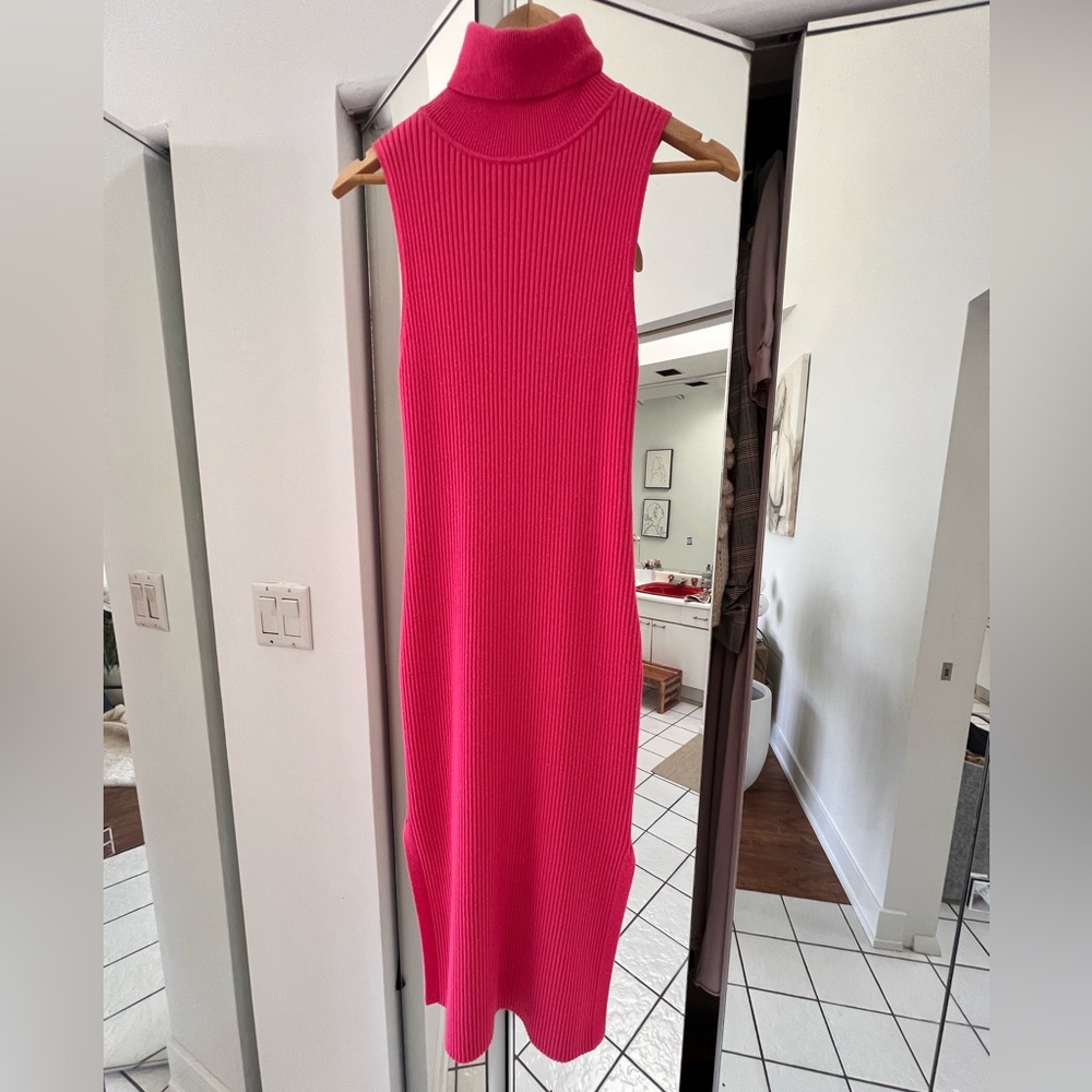 Anthropologie sweater dress pink